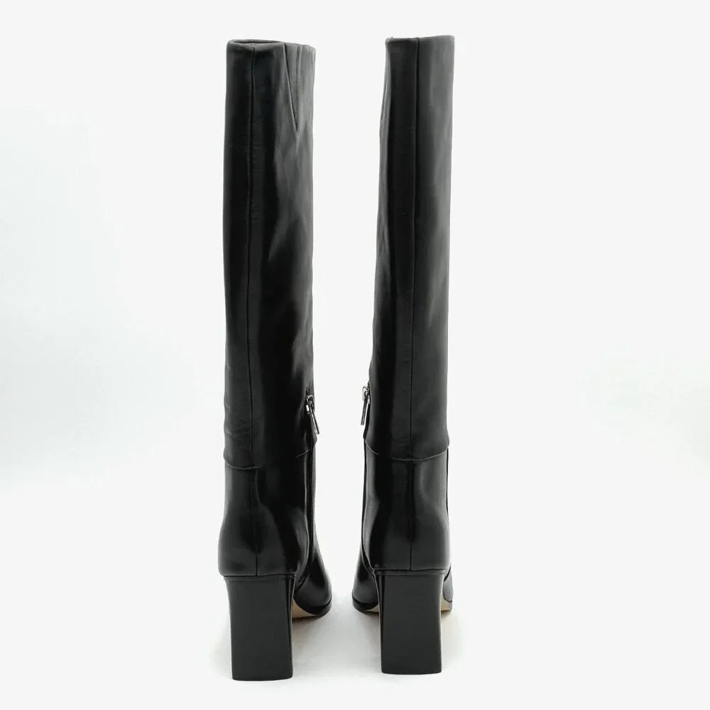 Calvin Klein Women's Size 7 M Dawna Leather Tall Knee High Boots Black NEW - Picture 3 of 13